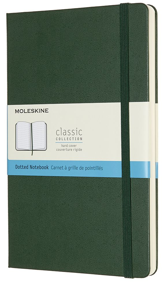 Moleskine Notebook. Large. Dotted. Myrtle Green. Hard (5 x 8.25)