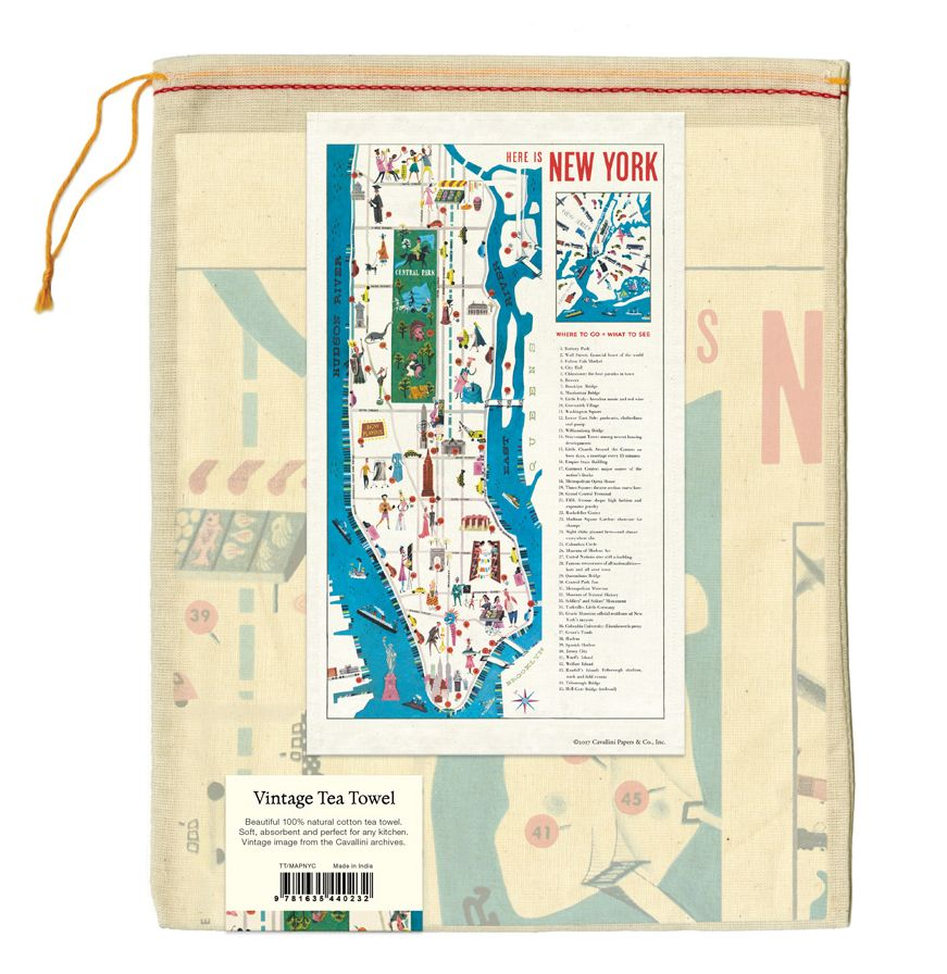 New York Map Tea Towel - Image 3