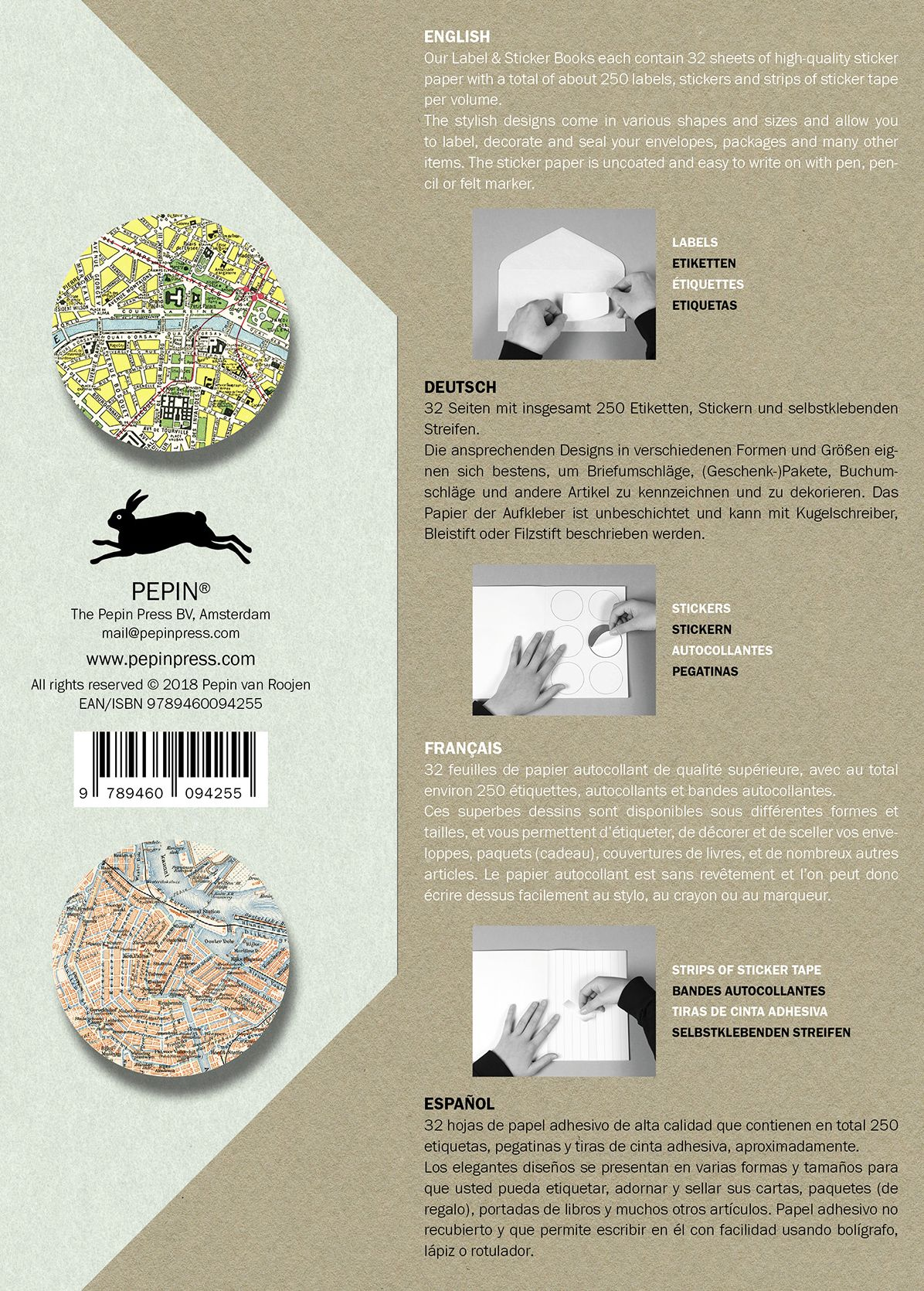 Historical Maps Label. Sticker & Tape Book - Image 3
