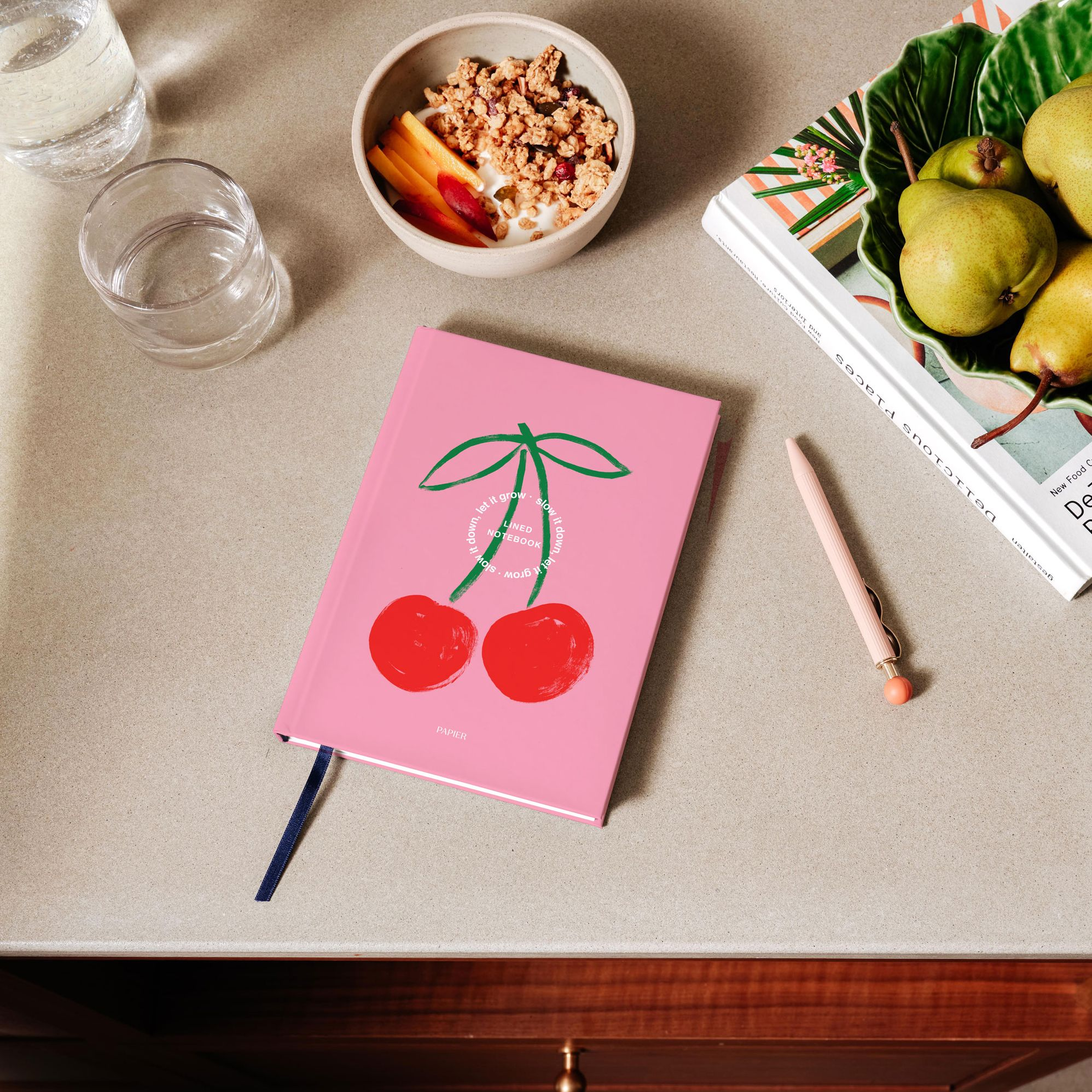 Fresh Cherries Hardcover Lined Notebook - Image 2
