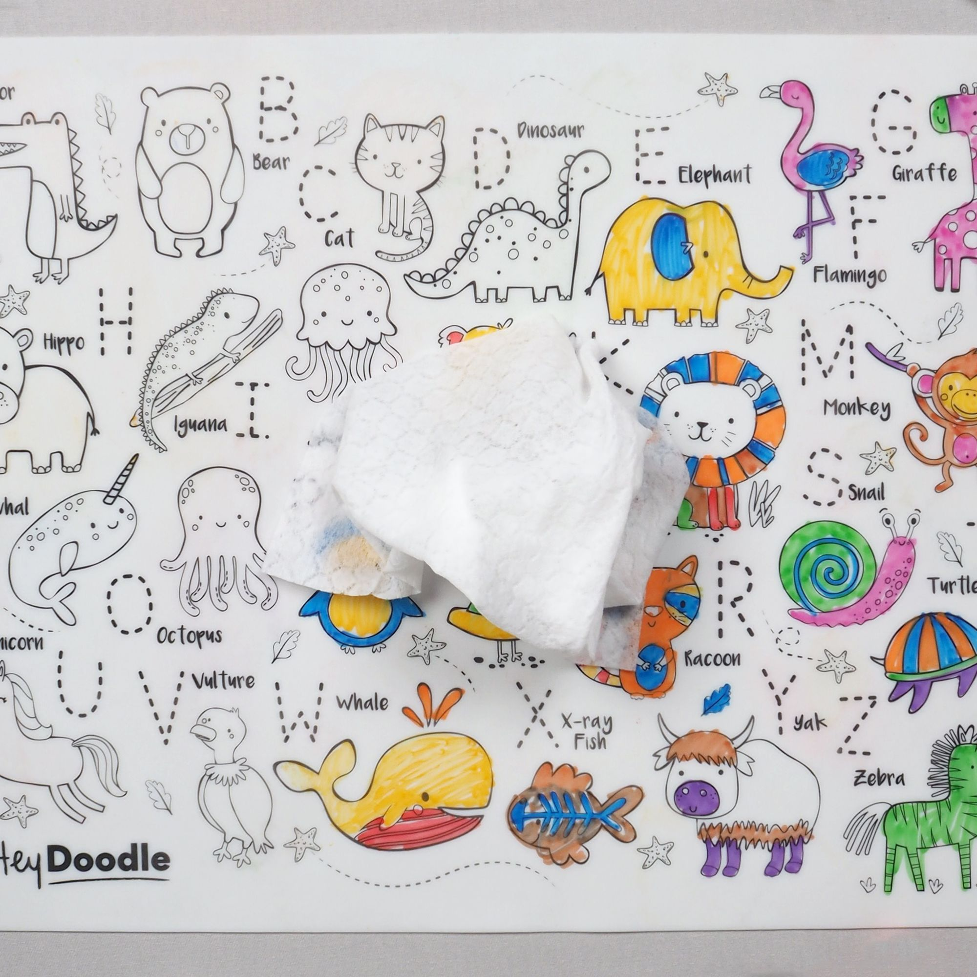 Into The Wild - Reusable silicone A3 mat: A to Z Animals - Image 11