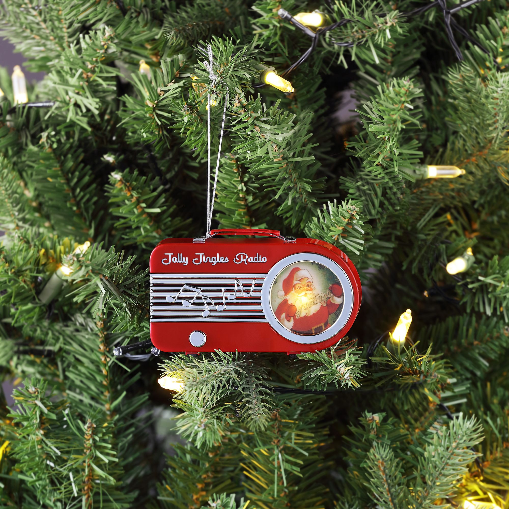 Jolly Jingles Radio Ornament - Red - Image 2