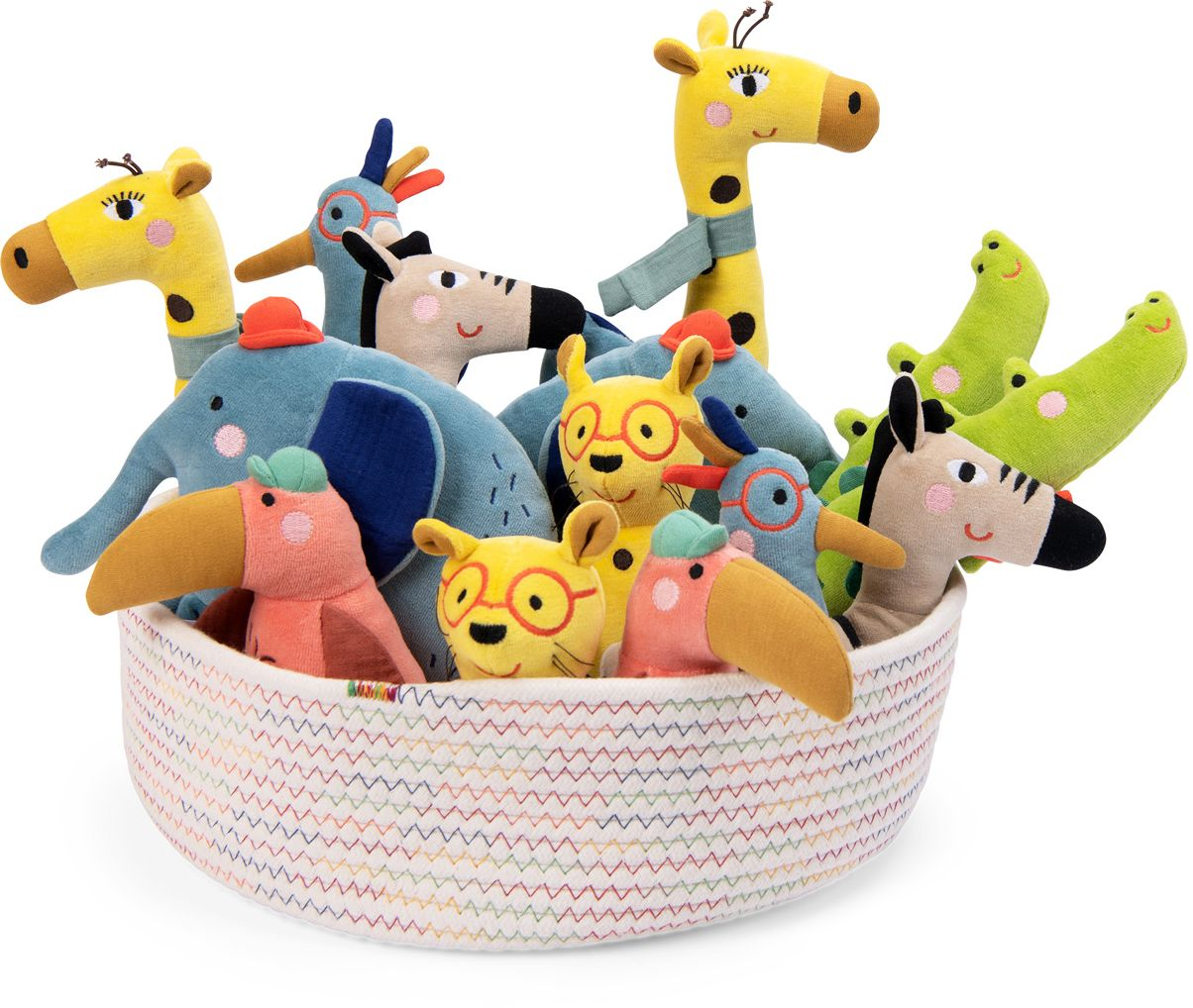 Les Toupitis Zebra Plush Toy Rattle - Image 2