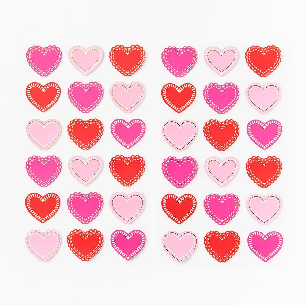 Paper Heart Doily Stickers - Image 2