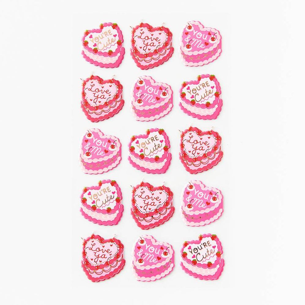Vintage Heart Cake Stickers - Image 2
