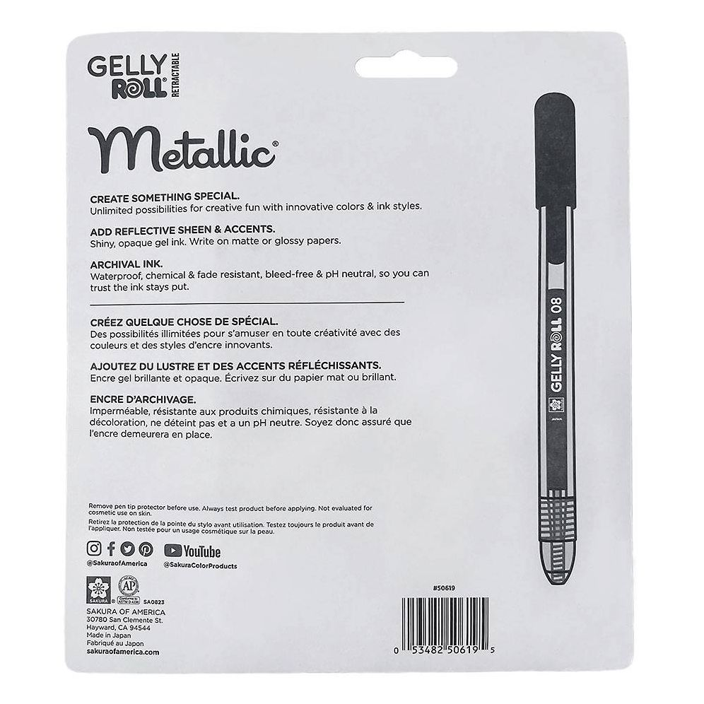 Sakura Gelly Roll Retractable - Metallic - 10 pack - Image 2