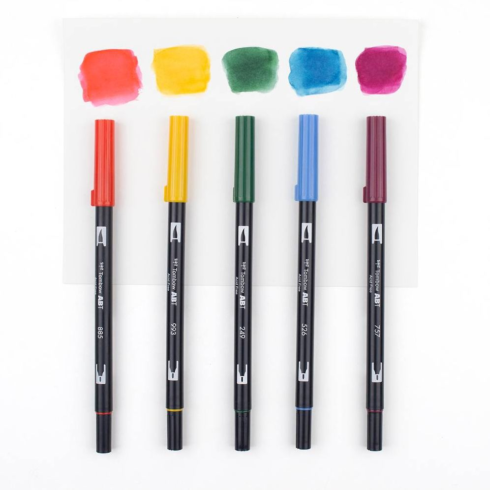 Tombow Watercolor Set Complete Kit with Dual Brush Pens. Water Brush. and Accessories - Image 7