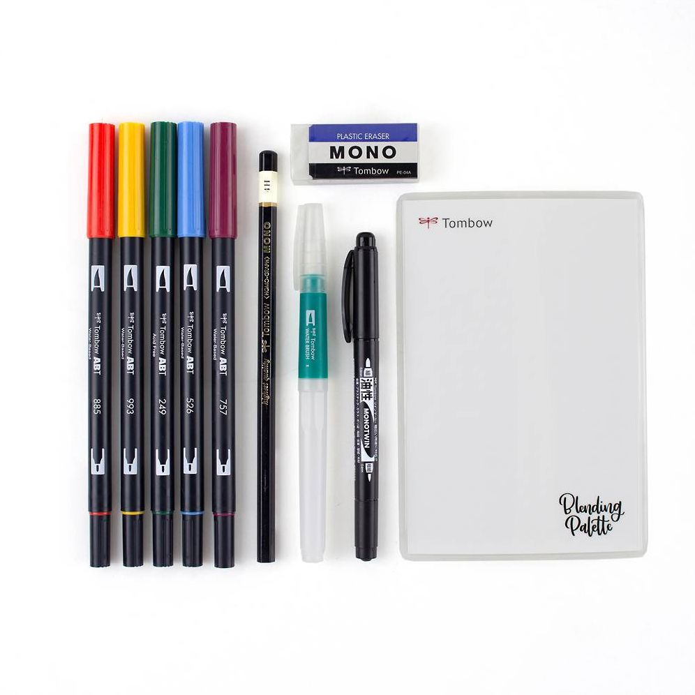 Tombow Watercolor Set Complete Kit with Dual Brush Pens. Water Brush. and Accessories - Image 9