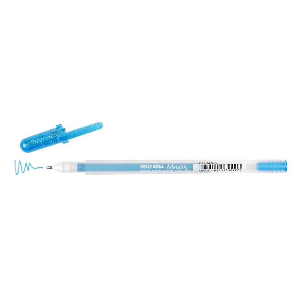 Sakura Gelly Roll Metallic Blue Pen - Image 2