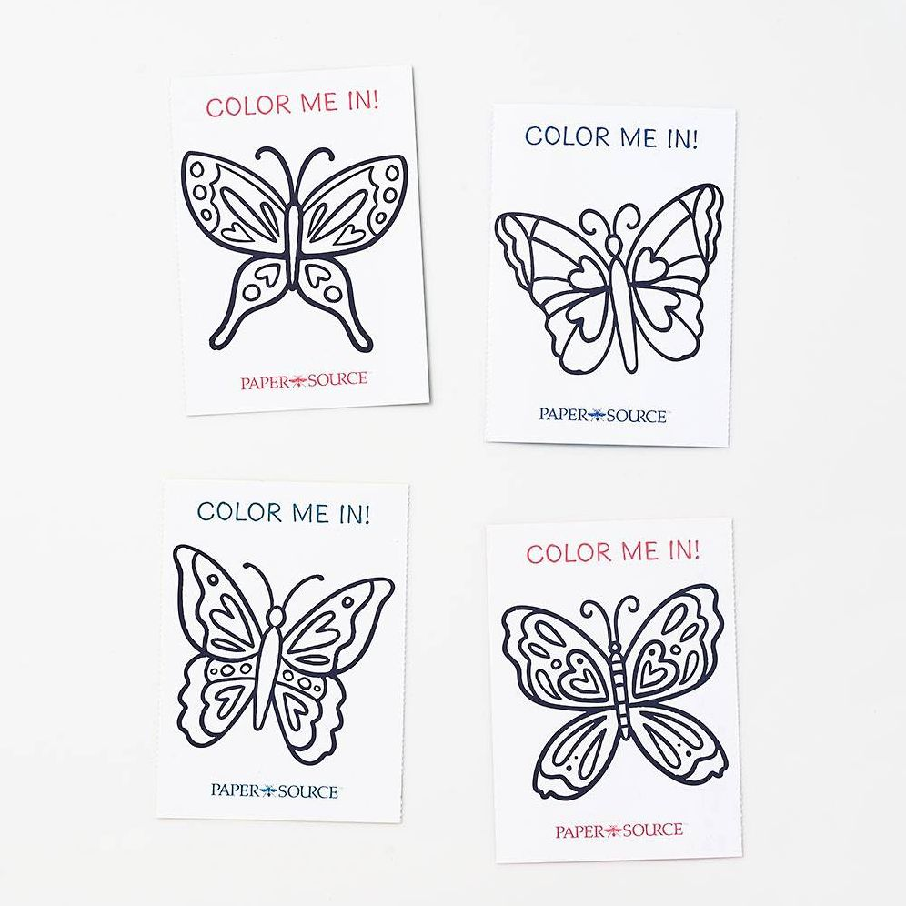 Butterfly Coloring Valentine Card Set - Image 4