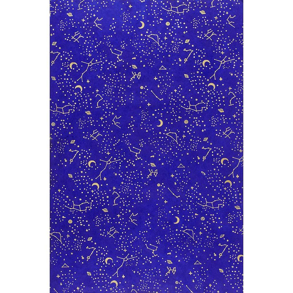 Gold Constellations on Cobalt Handmade Paper - Image 2