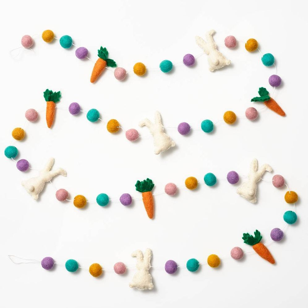 Bunny & Carrot Felt Easter Garland - Image 2