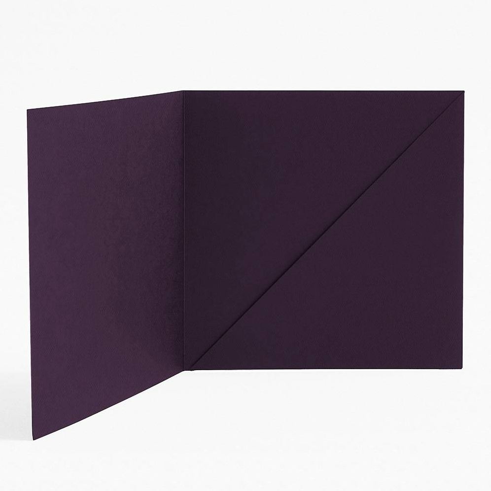 5.5 Square Aubergine Diagonal Folders - Image 2