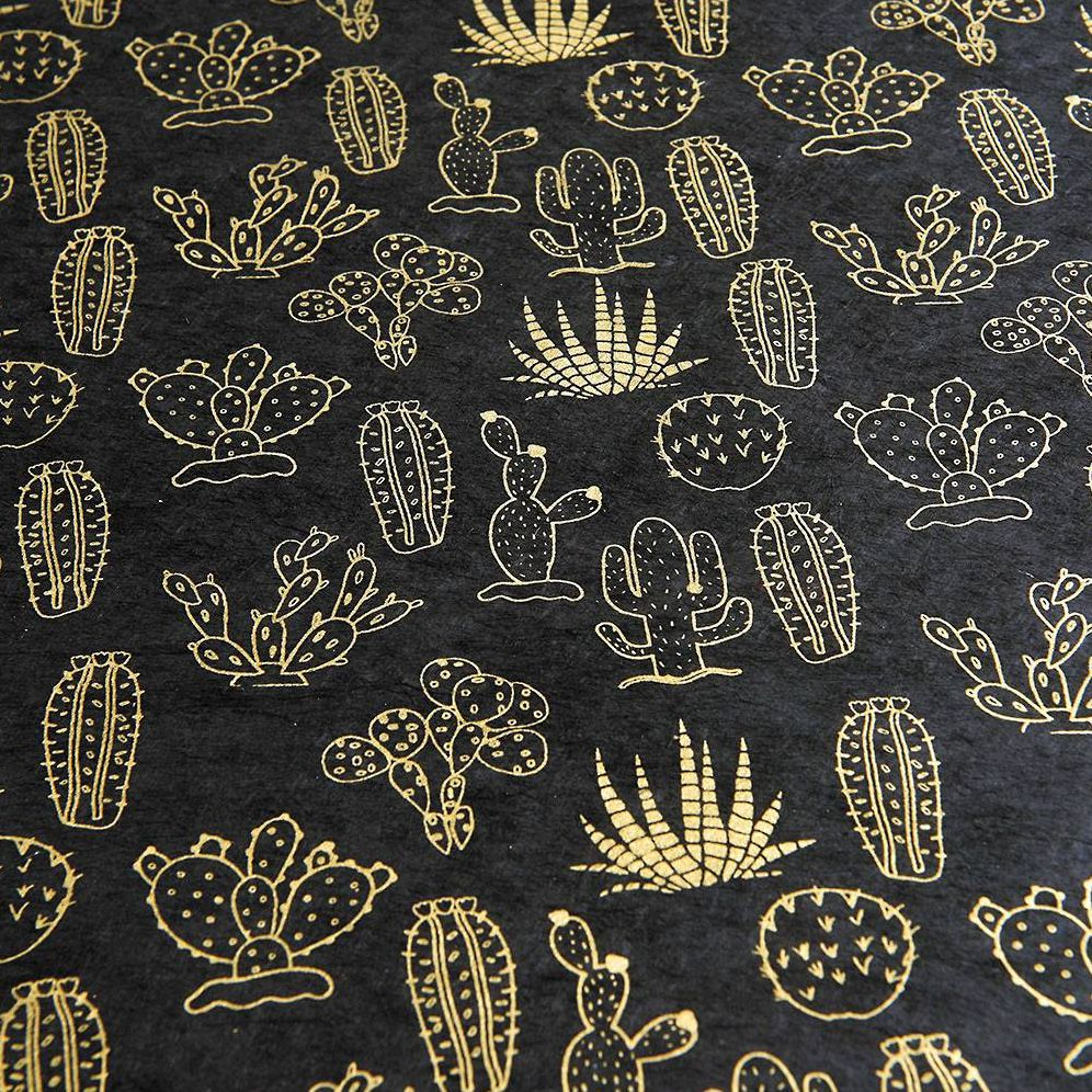 Gold Cacti Handmade Paper - Image 2