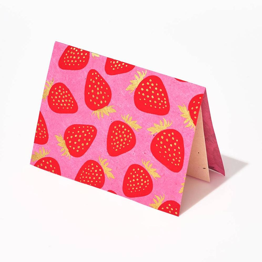 Bright Strawberries Fine Paper Stationery Set - Image 3