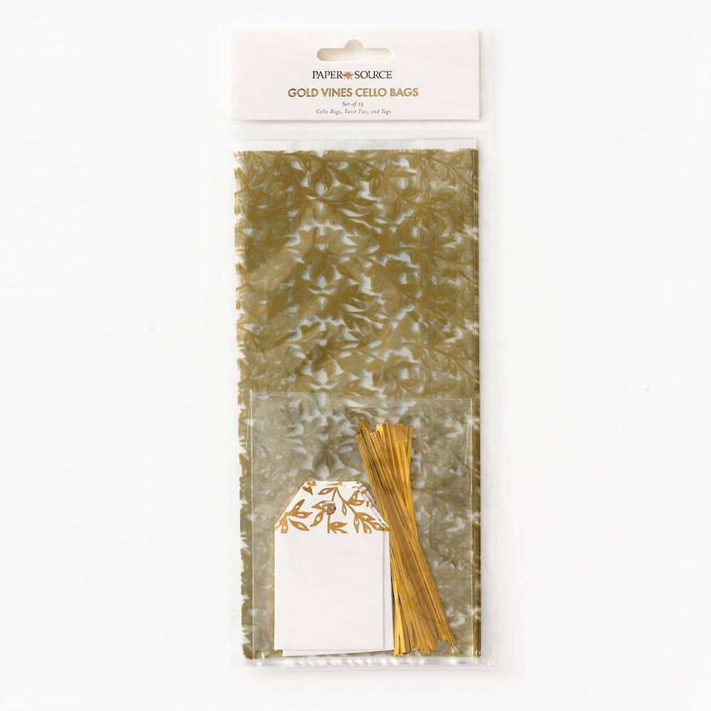 Gold Vines Cellophane Bags - Image 3