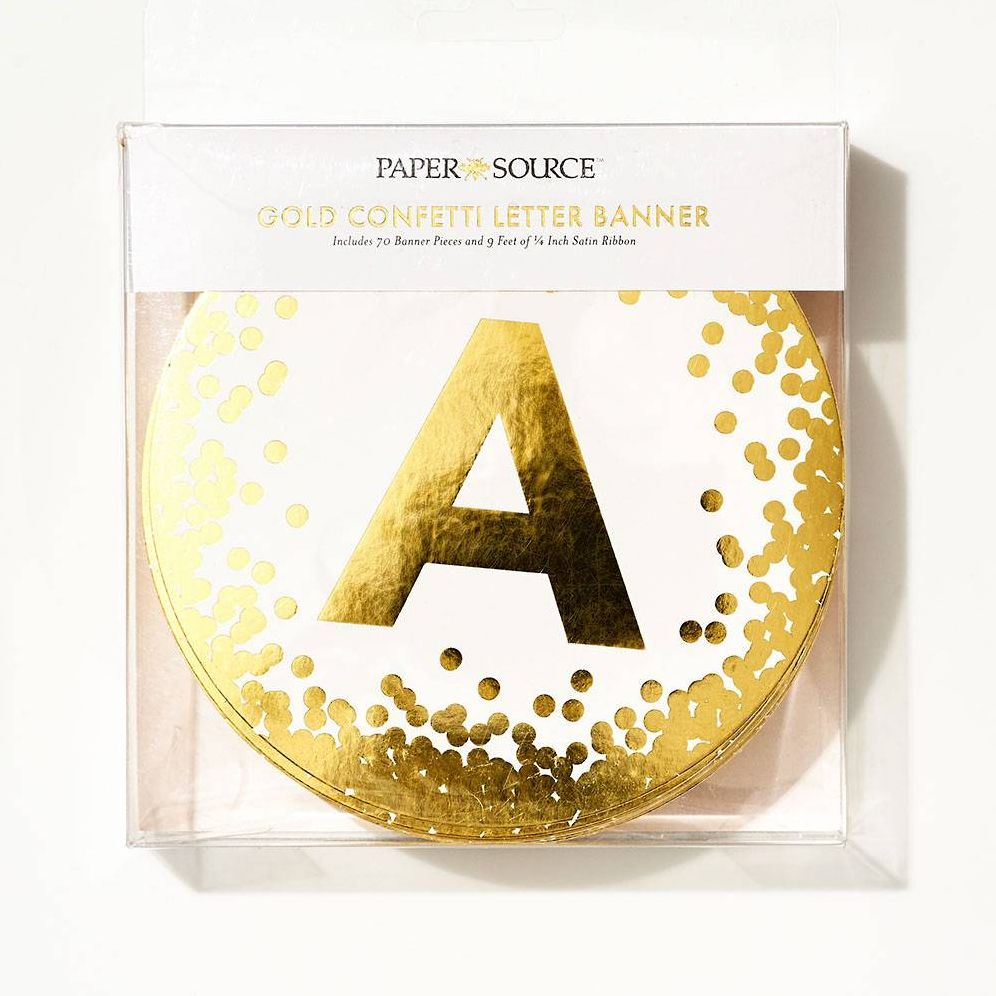 Gold Confetti Letter Banner - Image 2