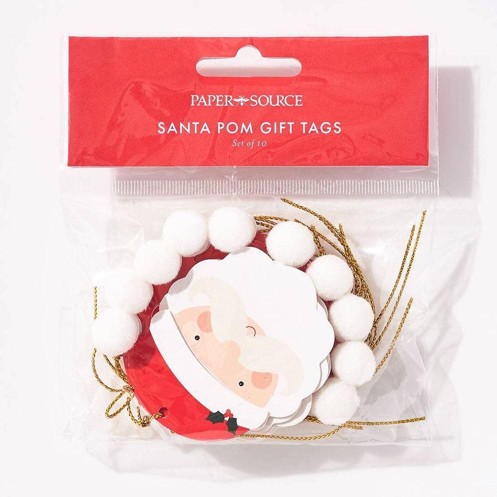 Santa Pom Gift Tags Set/10 - Image 2