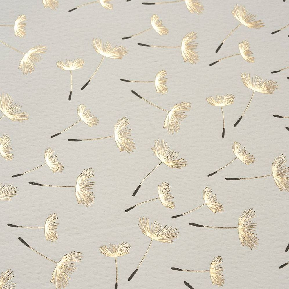 Dandelions Gold Handmade Paper - Image 2