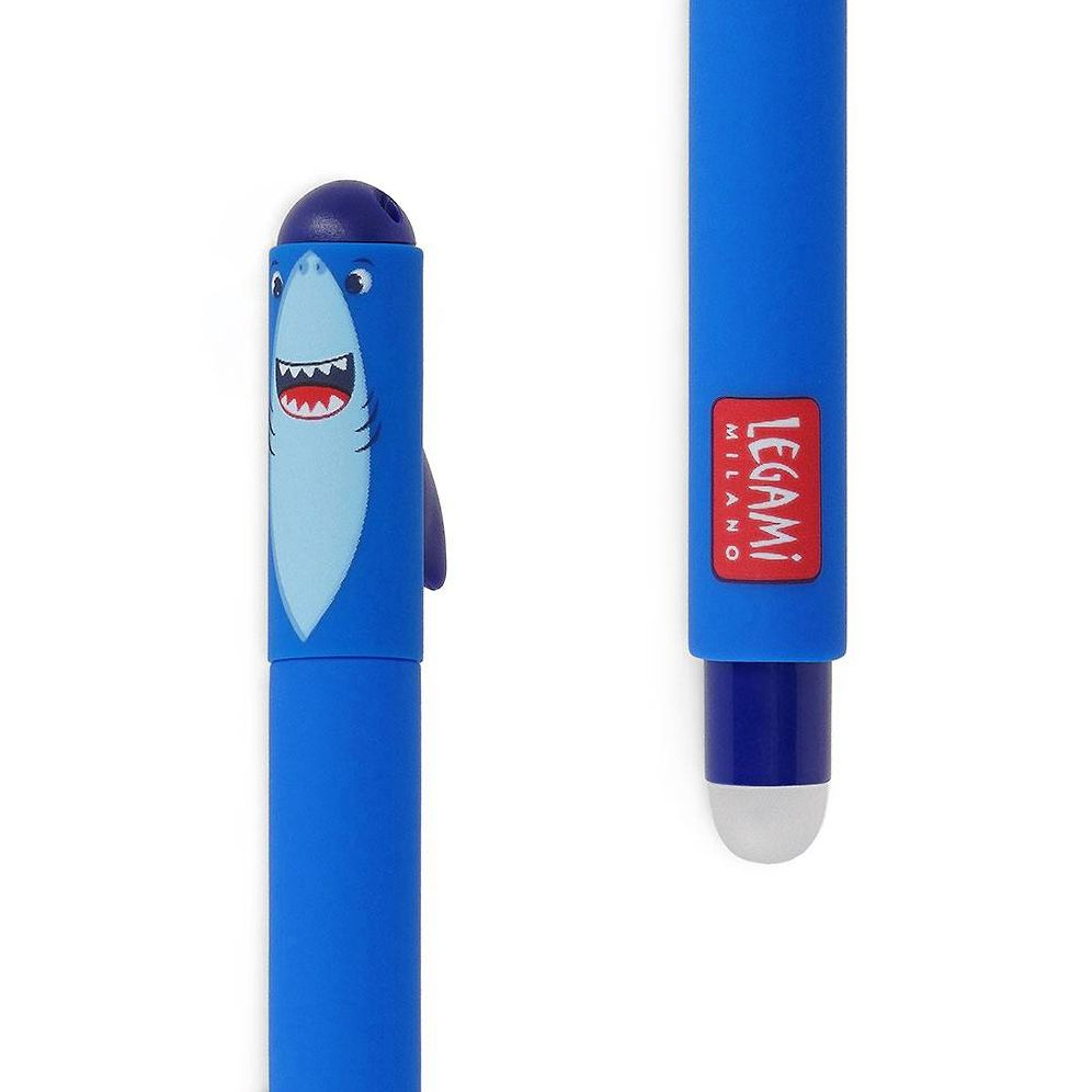 Shark Erasable Gel Pen - Blue Ink - Image 4