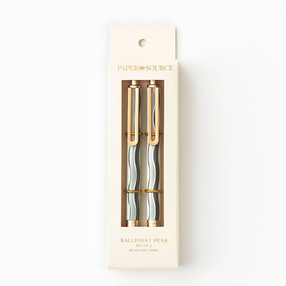 PS Collection Gray Wavy Ballpoint Pen S/2 - Image 2
