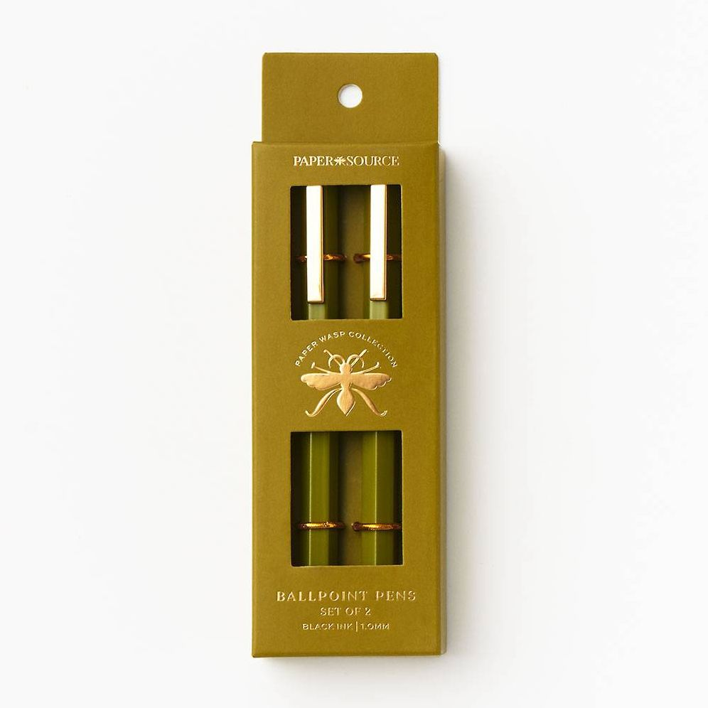 Paper Wasp Olive Ballpoint Pen S/2 - Limited Edition - Image 3