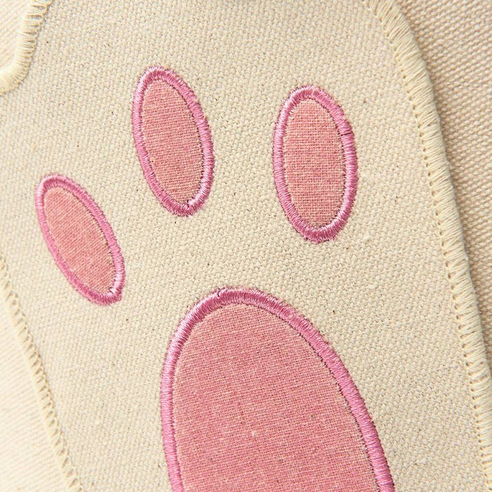 Gingham Canvas Bunny Easter Basket - Image 3