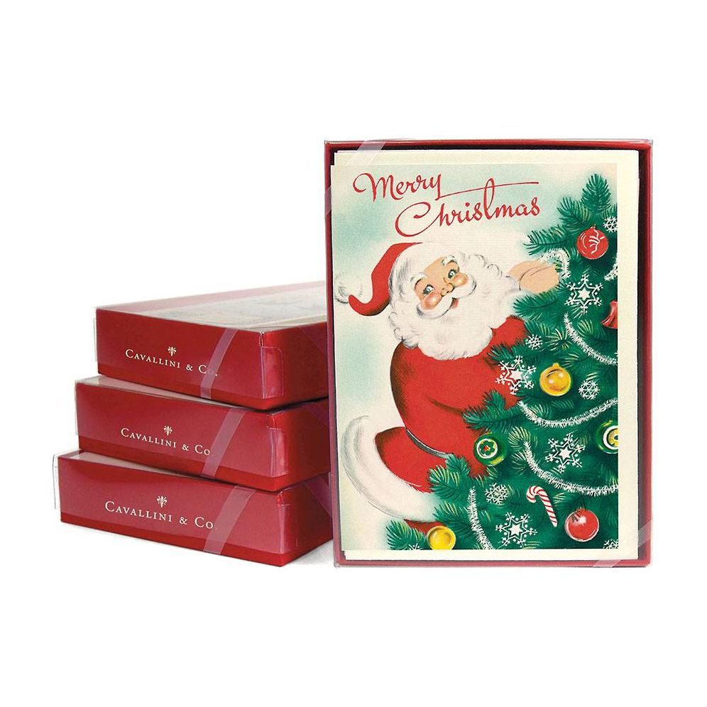 Cavallini & Co. Merry Christmas Santa Holiday Card Set - Image 3