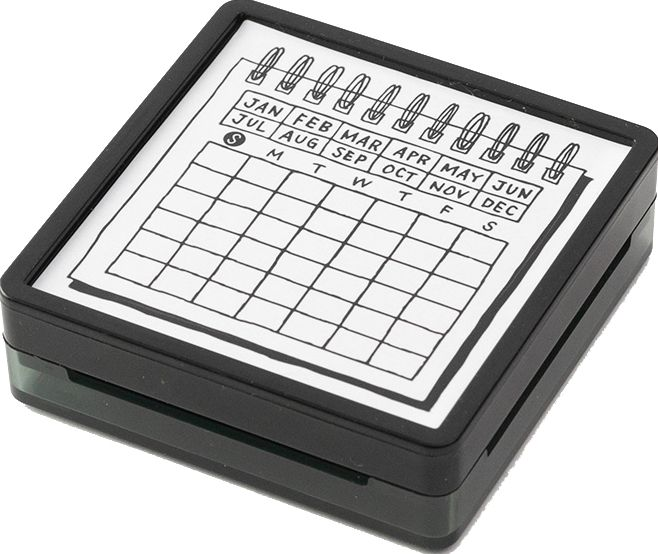 Midori Paintable Stamp - Pre-inked Calendar - Image 2
