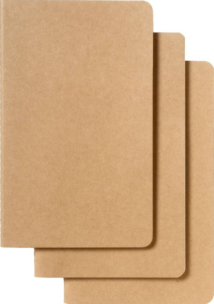 Moleskine Cahier Journal (Set of 3). Large. Plain. Kraft Brown. Soft Cover (5 x 8.25): set of 3 Plain Journals