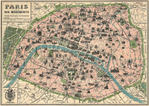 Paris Map Flat Wrap