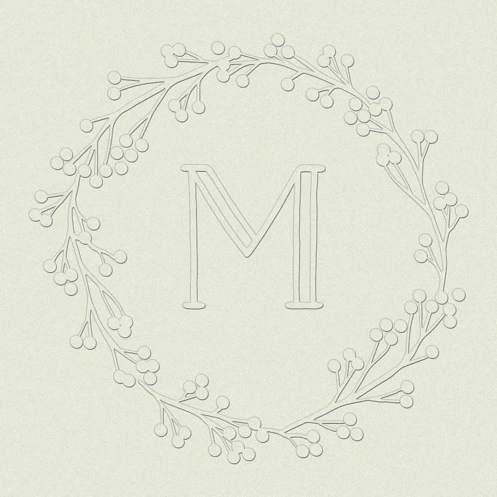 Delicate Wreath Custom Embosser Plate
