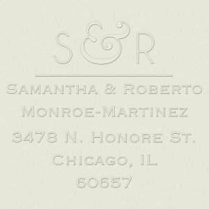 Modern Ampersand Custom Embosser Plate