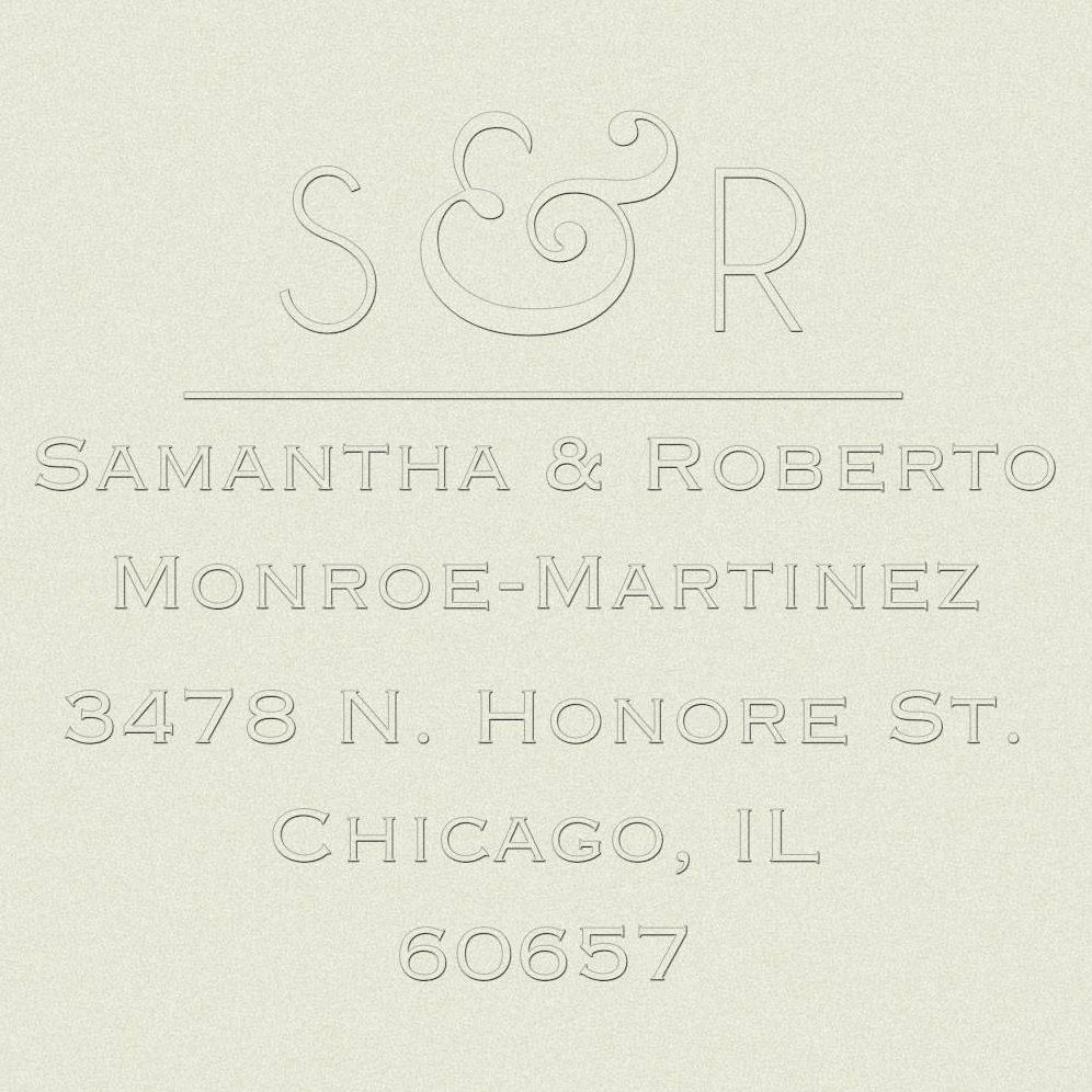Modern Ampersand Custom Embosser Plate