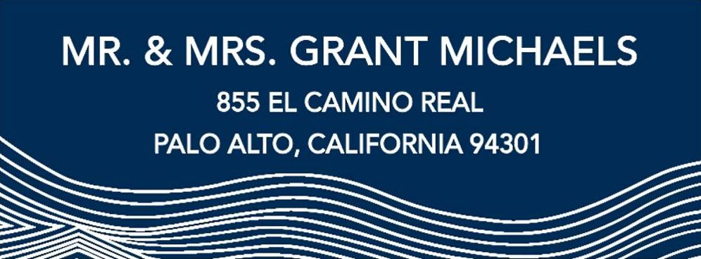 Waves Color Block Return Address Label
