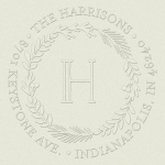 Monogram Wreath Custom Embosser Plate