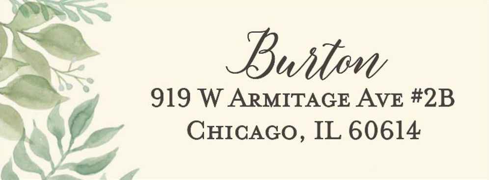 Watercolor Garden Return Address Label