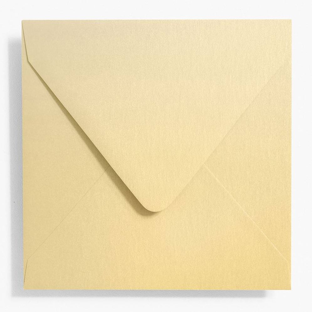 5.75 Square Shimmer Gold Envelopes