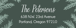 Playful Pine Boughs Holiday Return Address Label