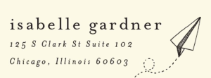 Paper Plane Return Address Label