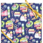 Neon Birthday Stone Wrapping Paper