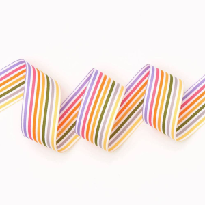 Rainbow Stripe Ribbon 1.5 5 YD