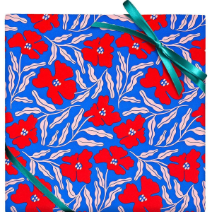 Funky Florals Continuous Roll Wrap