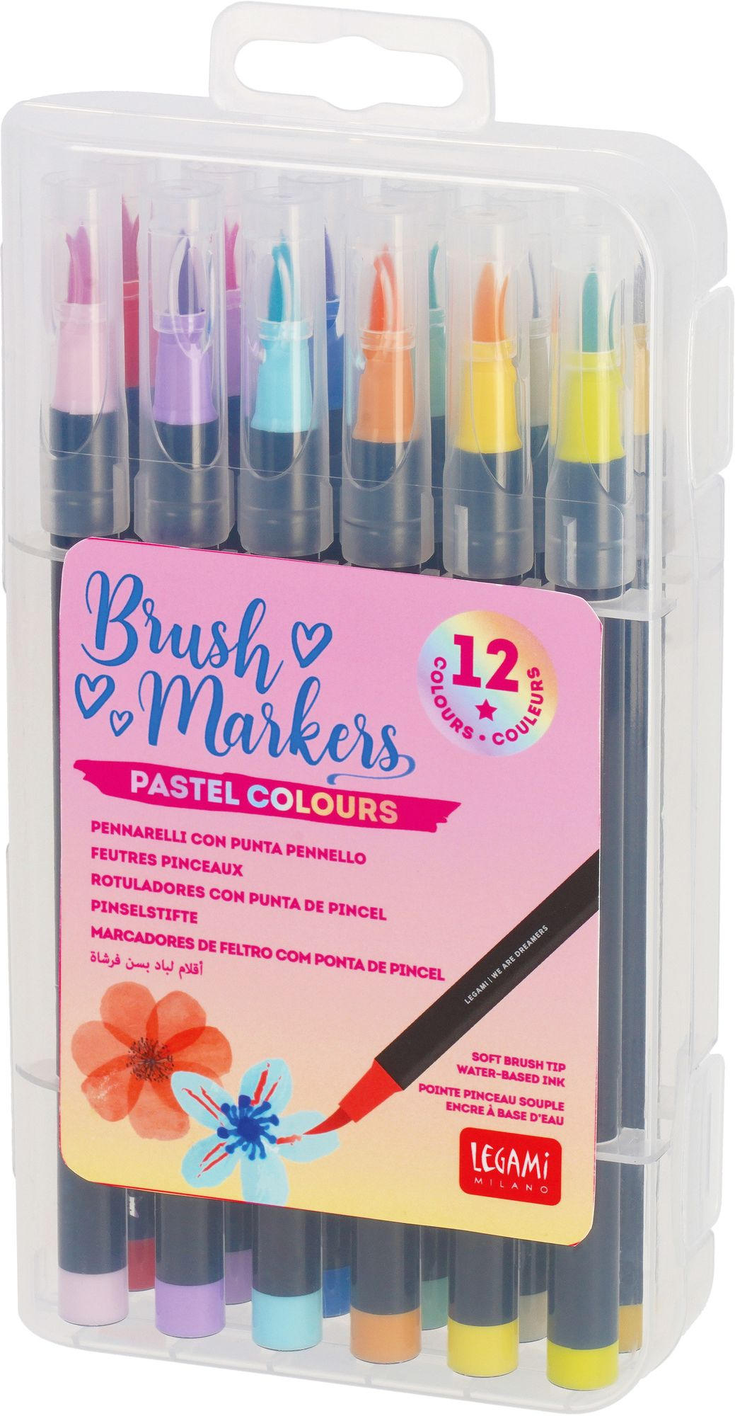 Legami Set Of 12 Brush Markers - Brush Markers - Pastel Colours - Image 2
