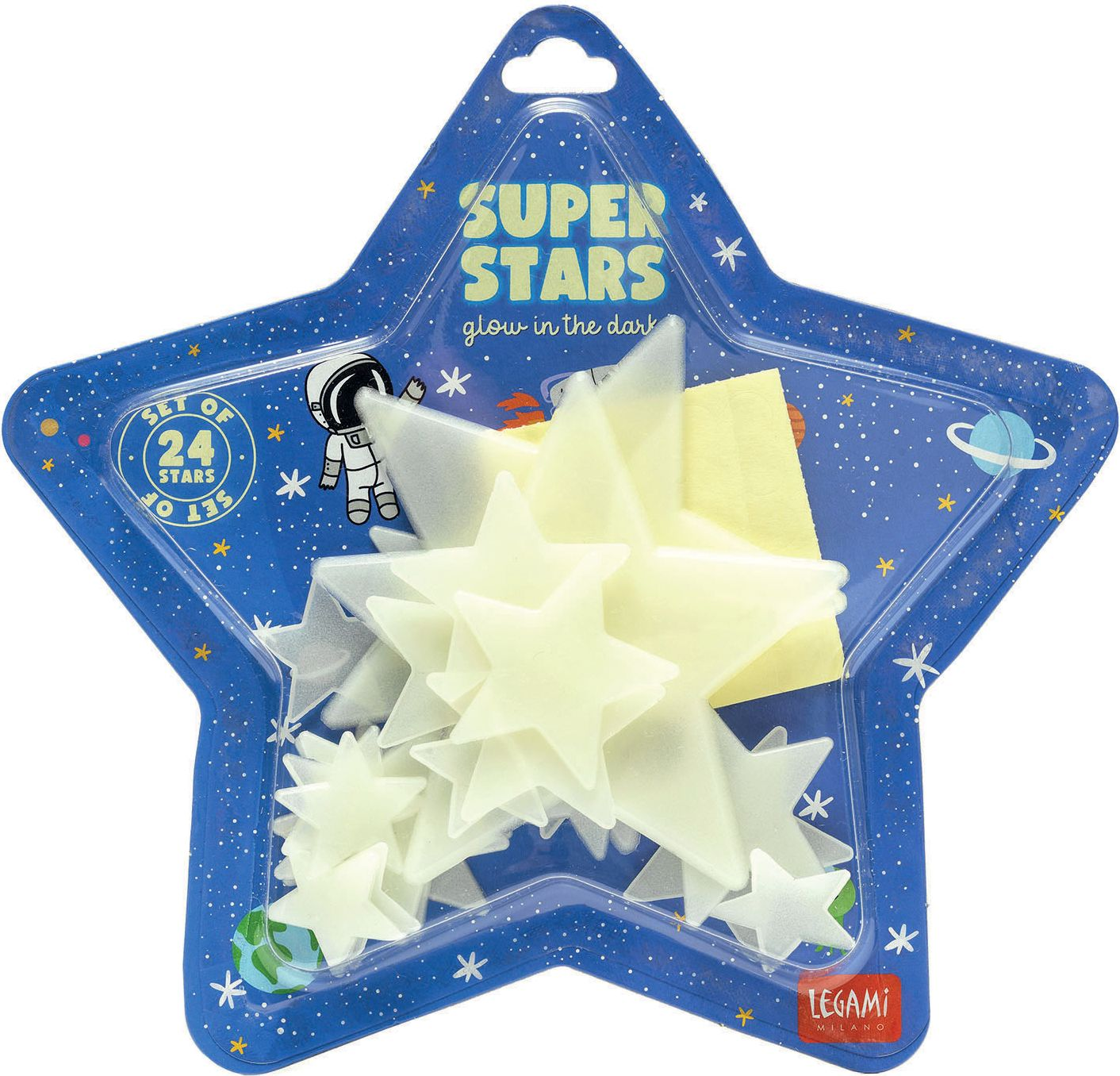 Legami Adh. Glow-In-The-Dark Stars - Super Stars - Space - Image 2