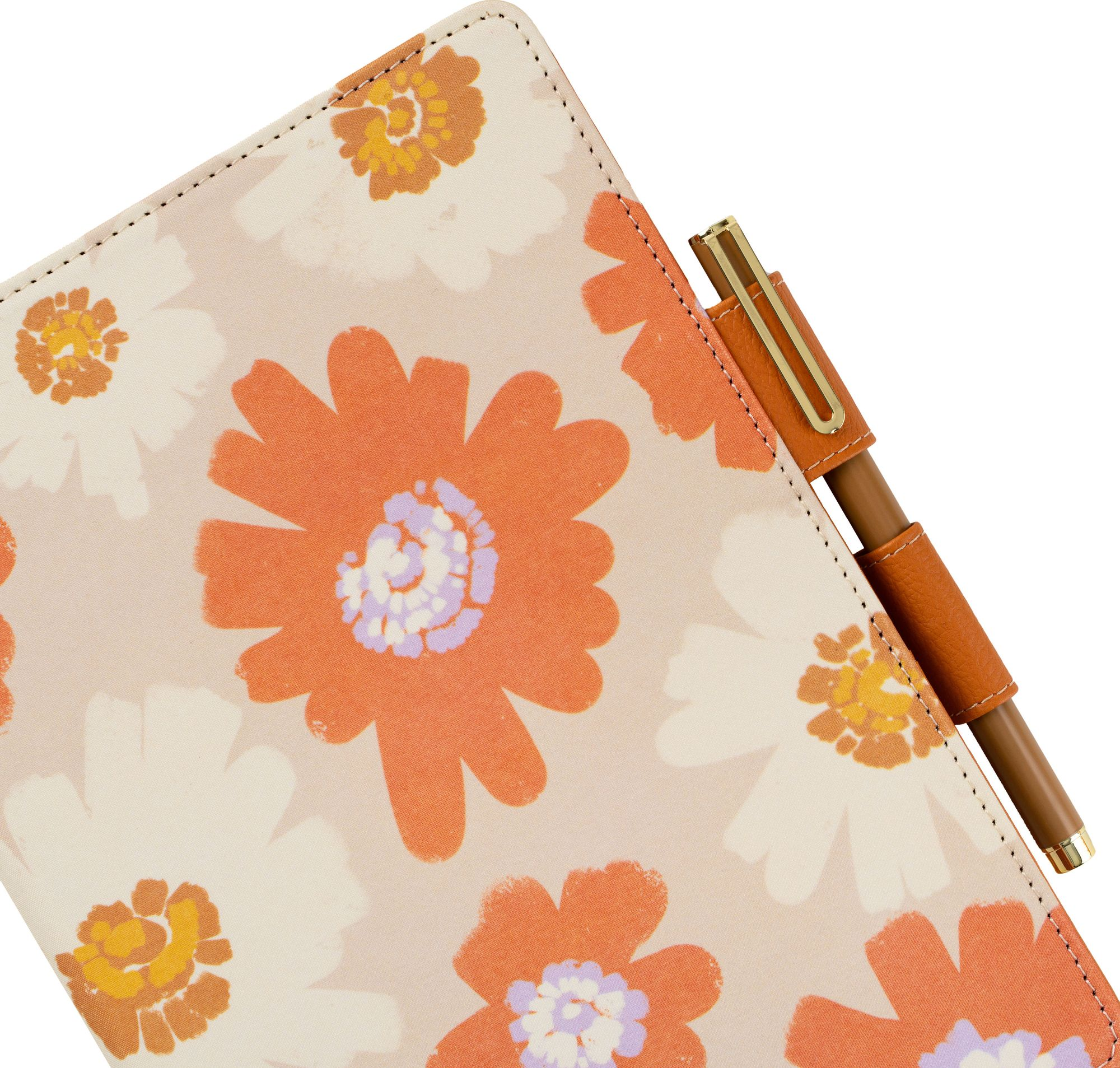 Paper Source A5 All Over Floral Bookcloth Journal Cover with Pen Loop Closure - Image 3