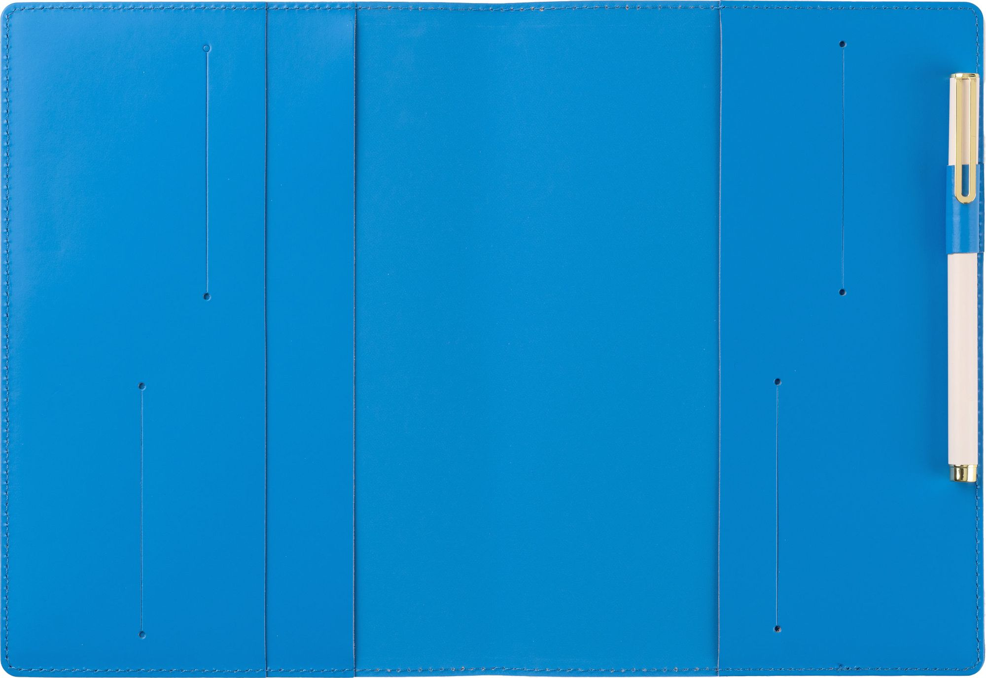 Paper Source Blue Leather Refillable A5 Journal Cover - Image 4