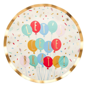 Wavy Dinner Plate Let`s Celebrate S/8