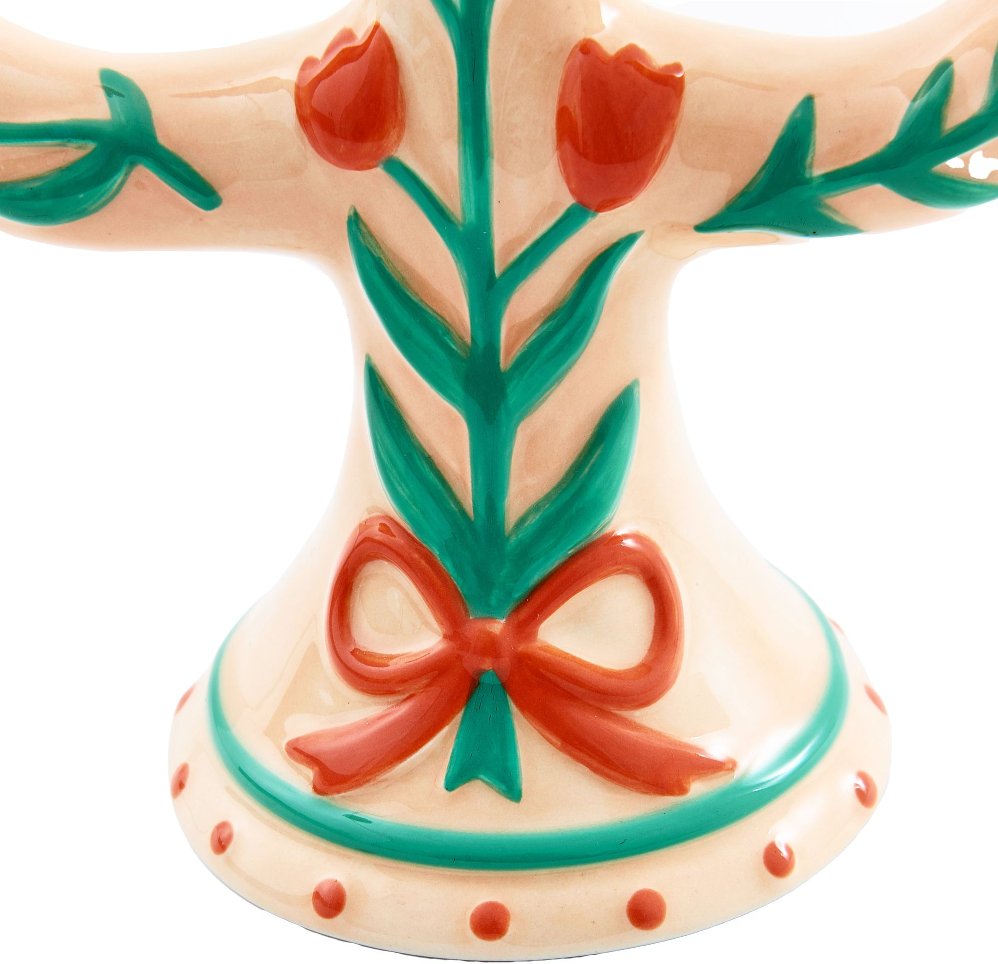 Handpainted Ceramic Candle Holder - Image 2