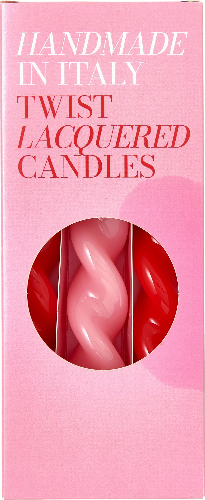 Twisted Taper Candles. Coral and Pink - Image 2